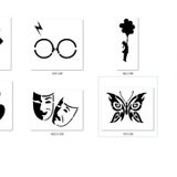 Puzzle Panda Spray Tattoo Geçici Siyah Sprey Dövme Seti