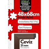 Puzzle Poster Resim Çerçevesi Pvcli Postersiz Resimsiz Çerçeve (Ceviz, 48X68)