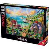 Puzzle - Sahildeki Köy / 260 Parça Puzzle, #3343