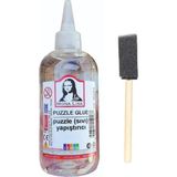 Puzzle Yapıştırıcı 250 ml 1 Adet ve Dağıtıcı Sünger Fırça 1 Adet Monalisa Pazıl Yapış - Çok Renkli