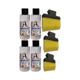 Puzzle Yapıştırıcı 70 ml 4 Adet ve Yassı Patpat Sünger Fırça Seti 3 lü Monalisa Yapboz Pazıl Yapıştırıcısı Şeffaf