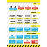 Pvc 0,50 Mm Ambar İkaz Levhası - (2 Adet)
