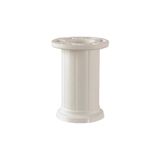 PVC Burada Letto 8cm Beyaz Plastik Gövde Ayak, Dolap Ayağı
