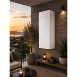 Pvc Çok Amaçlı Kombi Dolabı – Suya Dayanıklı Balkon & Dış Mekan Dolabı – Kolay Kurulum - 00 Beyaz