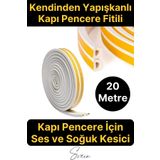 Pvc Doğrama Pencere Fitili İzolasyon Bandı Kendinden Yapışkanlı Beyaz Kauçuk Yalıtım Bant 2x10 20 Mt