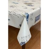 Pvc Elyaf Tabanlı Silinebilir Muşamba Masa ÖRTÜSÜ_KAYIK_C132 - Krem - 140 x 260 cm
