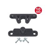 Pvc Kapı Pencere Sineklik Antrasit Plastik Çıt Çıt Kilit Menteşe Büyük Boy 5Cm -10 Adet