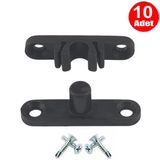 Pvc Kapı Pencere Sineklik Antrasit Plastik Çıt Çıt Kilit Menteşe Küçük Boy 4Cm -10 Adet