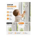 Pvc Kapı Ve Pencere Emniyet Kilidi | Çocuk Güvenlik Kilidi | Pimapen Güvenlik Kilidi | Beyaz