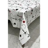 Pvc Kaymaz Elyaf Tabanlı Silinebilir Muşamba Masa ÖRTÜSÜ_211-A - Gri - 140 x 140 cm