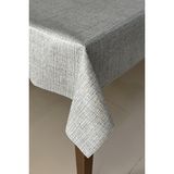 Pvc kaymaz elyaf tabanlı Silinebilir Muşamba Masa Örtüsü_50D - Gri - 140 x 260 cm