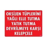 Pvc Levha Oksijen Tüplerini Yağlı Elle Tutma Yatık Tutma Devrilmeye Karşı Kelepçelequot; 25X35 cm - 25 x 35 cm