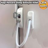 Pvc Pencere Kilidi Kapi Emniyet Cocuk Guvenlik Kilidi Celik Halatli Kilit Beyaz
