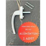 Pvc Pencere Kolu Alüminyum Kol - Beyaz - 1 Adet