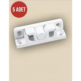Pvc Pencere Sineklik Çerçeve Montaj Çıt Çıt Aparatı 5 Adet - Beyaz