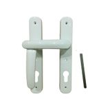 PVC Pimapen Banyo Wc Plastik Sac Destekli Kapı Kolu Takımı (1, Beyaz, Kilit Yuvalı)