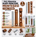 Pvc Pimapen Kapı Pencere Menteşesi 7 Cm Metal 70 Mm Kahverengi 1 Adet