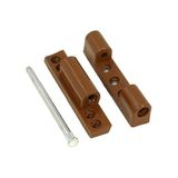 PVC Pimapen Kapı Pencere Menteşesi - Plastik Menteşe - İçi Metal Destekli - 90mm - Kahverengi - 4 Adet - Vidalar Dahil