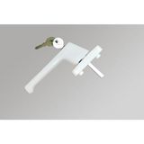 Pvc Pimapen Pencere Için Alüminyum Tek Kol Pınar Kilitli (Anahtarlı) Beyaz