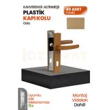 Pvc Pimapen Plastik Oda Kapı Kolu – Altınmeşe/Kahverengi – (40 Takım)