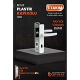 Pvc Pimapen Plastik Oda Kapı Kolu – Beyaz – (5 Takım)