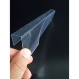 Pvc Şeffaf Etiketlik Isimlik Ahşap Raflar Dik Geçmeli ETIKETLIK18-20 mm Kalınlıklar Için Dik Takmalı Etiketlik Plastik Kart Koyma Cebi - 50 Adet - 24x4 cm