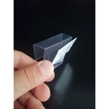 Pvc Şeffaf Etiketlik Isimlik Ahşap Raflar Dik Geçmeli ETIKETLIK18-20 mm Kalınlıklar Için Dik Takmalı Etiketlik Plastik Kart Koyma Cebi - 50 Adet - 6x3 cm