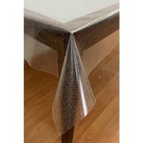 Pvc Simli Şeffaf Silinebilir Muşamba Masa ÖRTÜSÜ_001 - 140 x 260 cm - Gri