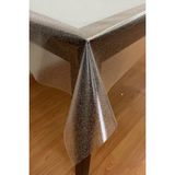 Pvc Simli Şeffaf Silinebilir Muşamba Masa ÖRTÜSÜ_001 - Gri - 140 x 220 cm