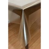Pvc Simli Şeffaf Silinebilir Muşamba Masa ÖRTÜSÜ_001 - Sarı - 140 x 140 cm