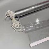 PVC stor panjurlar, dış mekanlar için su geçirmez, bahçe için ideal, ısı yalıtımlı, güneş koruması, plastik perdeler, su geçirmez ve şeffaf stor perdeleri