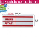 Pvc Yaz - Sil Market Raf Profil Ici Fiyat Etiketi 10 X 3,8 Cm 100 Adet