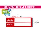 PVC Yaz-Sil Raf Profil İçi Fiyat Etiketi 50'li Pk.3,8x10cm