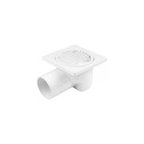 Pvc Yer Süzgeci 15X15 Cm 70 Mm Yandan Çıkış 1 Adet