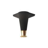 PVCBURADA Asya Çizgili 15 Cm Siyah / Gold Mobilya Ayağı- Dolap, Koltuk , Tv Ünitesi Ayağı