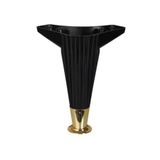 PVCBURADA Asya Çizgili 20 Cm Siyah / Gold Mobilya Ayağı- Dolap, Koltuk , Tv Ünitesi Ayağı