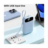 Pw-97 10.000MAH 2.4A, Lcd’li 1xusb-A Dahili Mikro Type-C, Lightning Powerbank - Beyaz