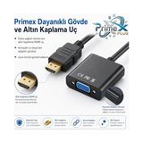 PX-1240S HDMI To VGA Çevirici Adaptör, 30 cm Dijital Görüntü Dönüştürücü, HDMI Erkek VGA Dişi, Full Hd Destekli Siyah Kablo Aparatı, Pc Laptop Projeksiyon Monitör Uyumlu - 1 GB - 00-Siyah - Beyaz - Option-1