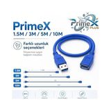 PX-1705 5 Metre USB 3.0 Uzatma Kablosu, USB Erkek Dişi Ek Kablosu, Mavi USB A Male To Female Extension Cable - 1 GB - 00-Siyah - Beyaz - Option-1