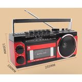 PX-250BT Nostaljik Kaset Çalar Bluetooth Hoparlör Fm/am/sw 3 Bant Şarjlı Radyo USB Sd Girişli