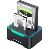 PX-2900 Sata 2.5''3.5'' USB 3.0 Çift Slot Docking Station, Rgb ve Klon Özellikli Docking, Sata Off