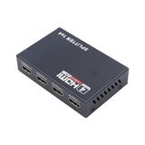 PX-5004 4 Port HDMI Splitter, 1 Giriş 4 Çıkış Adaptörlü HDMI Çoklayıcı, 1080P 2k 4K Fhd 3D - Çok Renkli