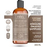 Pxel Dökülme Önleyici Şampuan 400 ml Bitki Özlü Vegan Formül ile Dökülme Karşıtı Etki Sağlar - Dökülen Saçlar