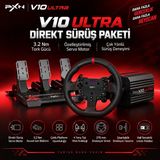 Pxn V10 Ultra Direct Drive Yarış Direksiyon Seti - 3.2nm Servo Motor - Pc, Ps4, Xbox Uyumlu - Siyah
