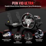 pxn V10 Ultra Direct Drive Yarış Direksiyon Seti - 3.2Nm Servo Motor - PC, PS4, Xbox uyumlu