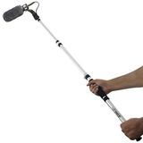 Pyle Teleskop Mikrofon Bom Balık Direği Ayarlanabilir Uzunluk-5,7 fit (PMKSB06), Siyah