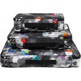 Pylones 3'lü Seyahat Çantası Seti - Travel Organizer - Black Palette - Çok Renkli