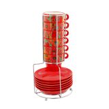 Pylones, Espresso fincanı kulesi - Kahve gelincik porselenden 28,5 x Ø 12 cm