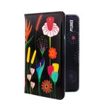 Pylones Pasaport için koruyucu kılıf, Motif: Çiçekler, 9,5 x 13,5 cm, kaplamalı kumaş, Mehrfarbig, 9,5 x 13,5 cm