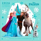 Pyramid - Karlar Ülkesi 2026 – Broşür Takvimi 30 x 30 cm (Açık 30 x 60 cm) 12 Disney Motifli, Elsa, Anna, Olaf & Kristoff, Çocuklar ve Frozen Hayranları için Duvar Takvimi